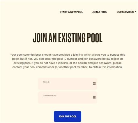 Join A Pool .